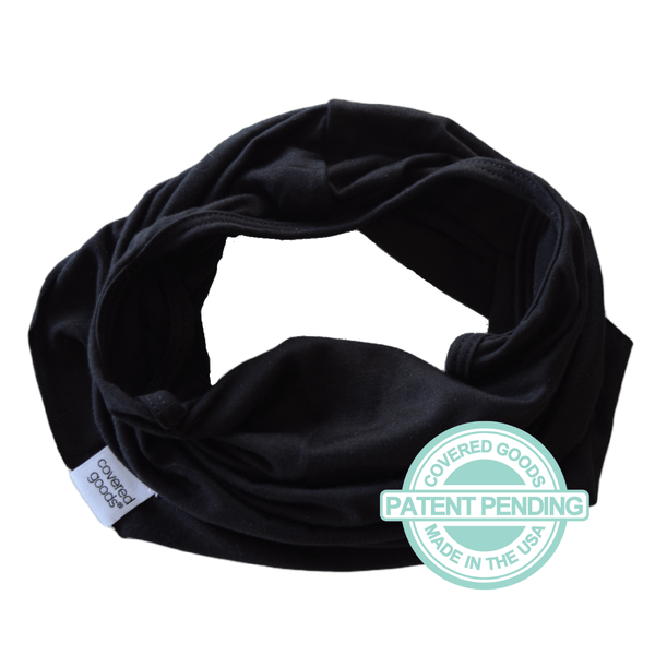 Face Cover Scarf- Black - Fawn & Doe Baby Co.