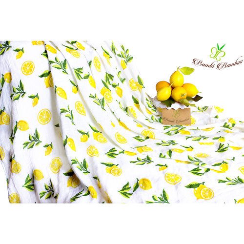 Muslin Swaddle Blanket Set - Strawberry Lemon - Fawn & Doe Baby Co.