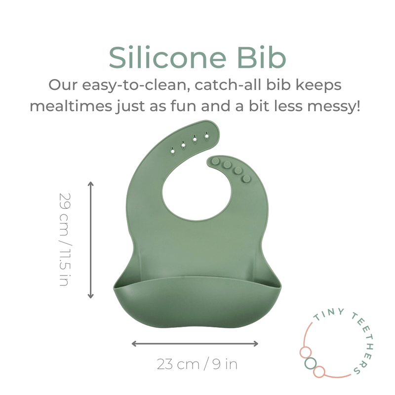 Tiny Teethers - Silicone Bib | Baby & Toddler: Pink