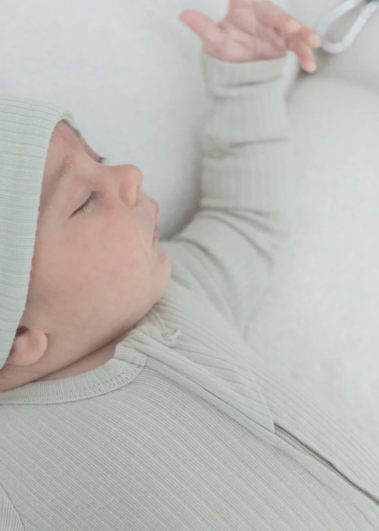 Sleeper Footie ribbed Knit - Pistachio