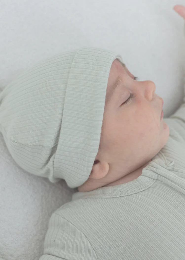 Sleeper Footie ribbed Knit - Pistachio
