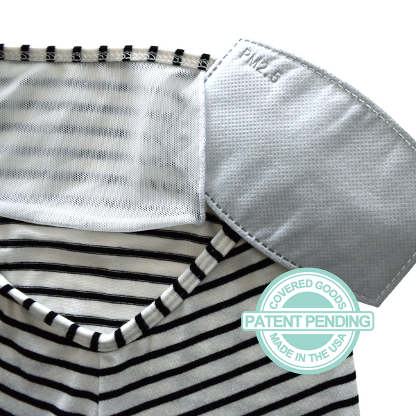 Face Cover Scarf-Pin Stripes - Fawn & Doe Baby Co.