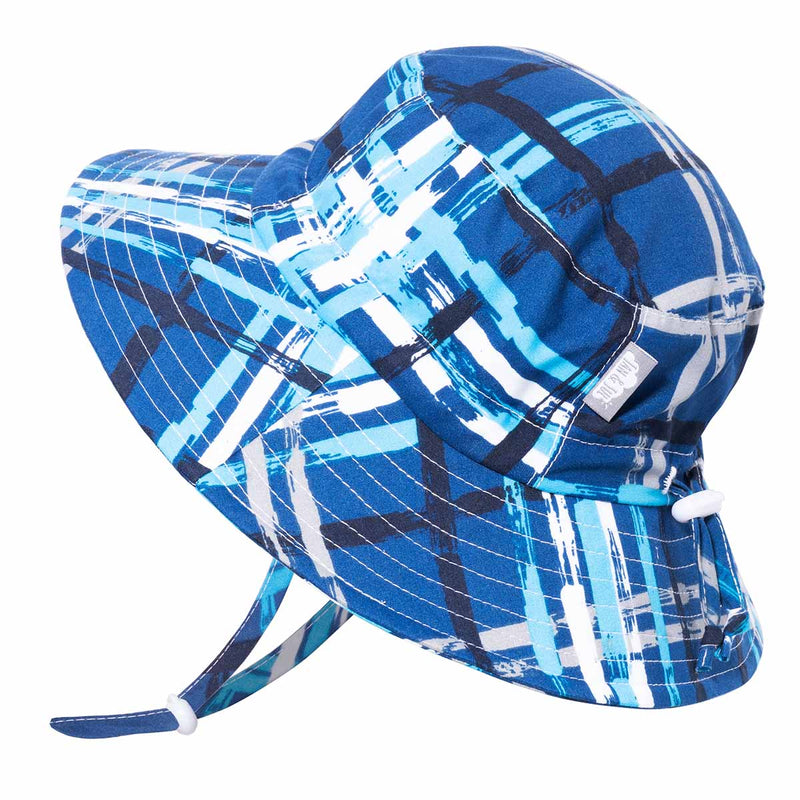 Aqua Dry Bucket Hat - Blue Plaid 🇨🇦 - Fawn & Doe Baby Co.