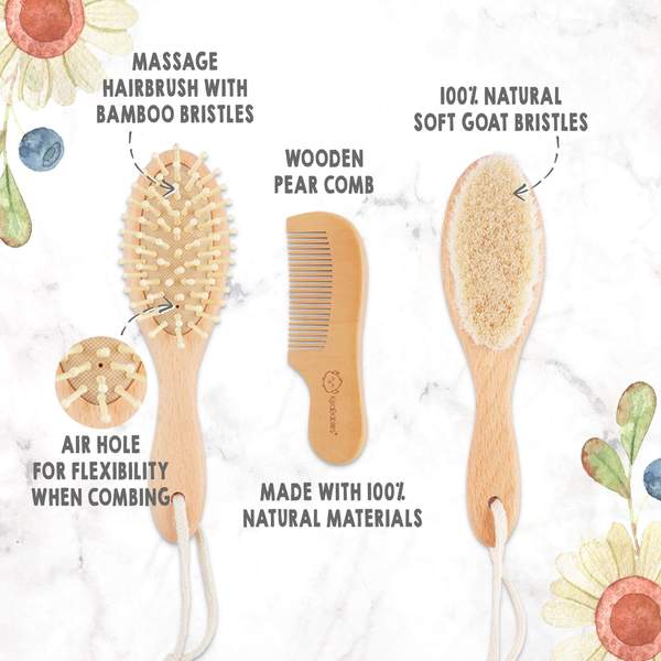 Baby Hair Brush and Comb Set - Fawn & Doe Baby Co.