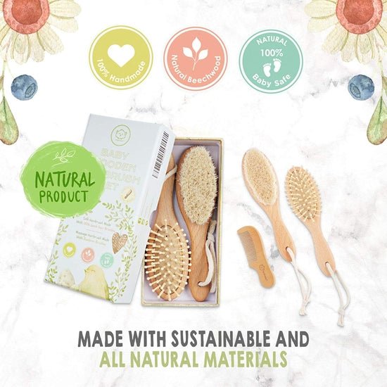 Baby Hair Brush and Comb Set - Fawn & Doe Baby Co.