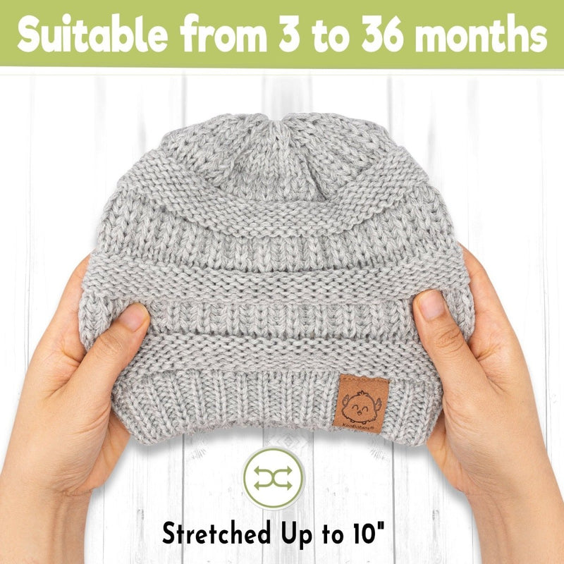 Baby Knitted Beanie 3-Pack (Sweet Pea) - Fawn & Doe Baby Co.