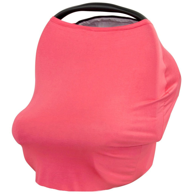 Car Seat Canopy/Nursing Cover- Coral - Fawn & Doe Baby Co.