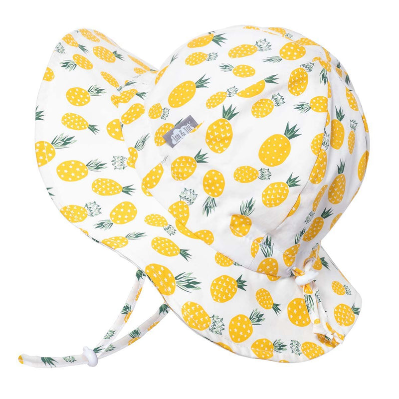 Cotton Floppy Sun Hat - Yellow Pineapple 🇨🇦 - Fawn & Doe Baby Co.