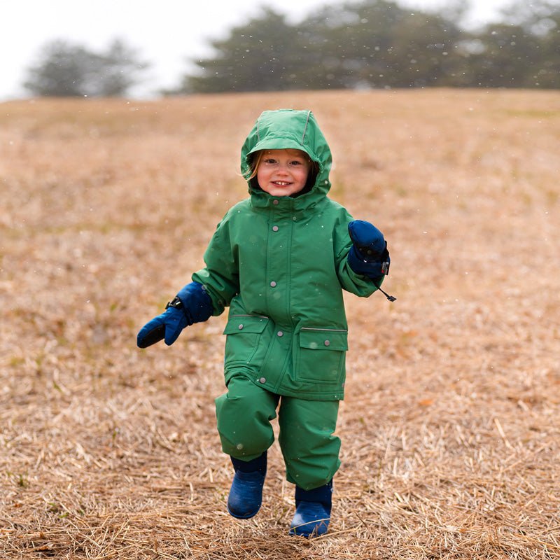 Cozy Dry Rain and Snow Jacket - Fern Green - Fawn & Doe Baby Co.