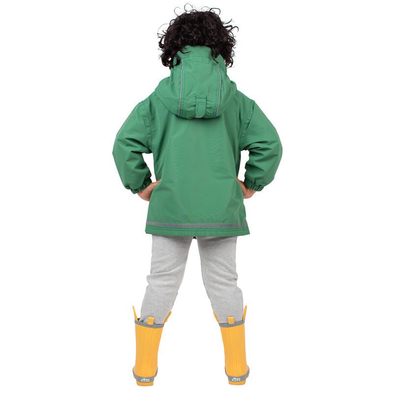 Cozy Dry Rain and Snow Jacket - Fern Green - Fawn & Doe Baby Co.