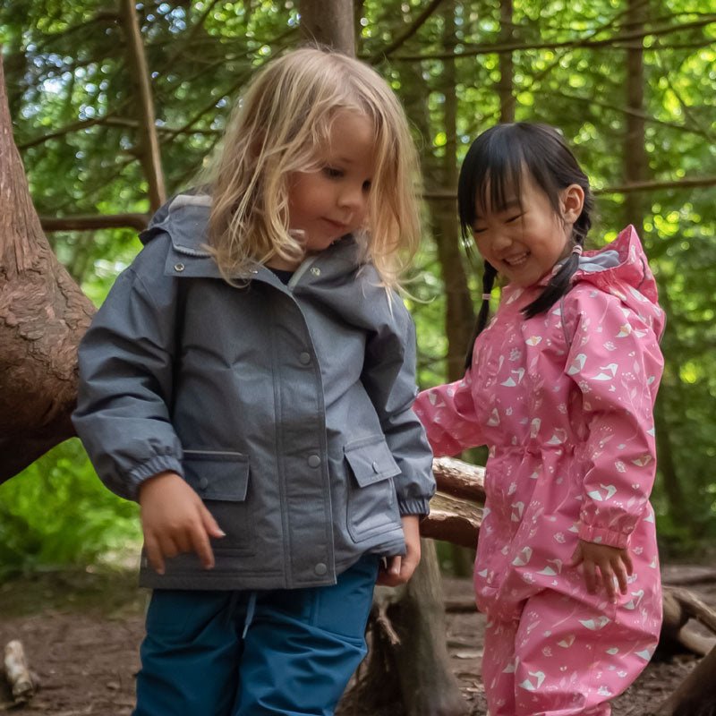 Cozy Dry Rain and Snow Jacket - Heather Grey - Fawn & Doe Baby Co.