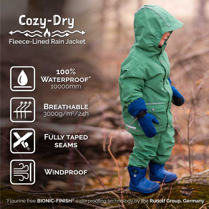 Cozy Dry Rain and Snow Jacket - Pink Origami - Fawn & Doe Baby Co.