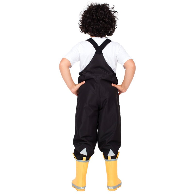 Cozy Dry Rain + Snow Bib Pants - Black - Fawn & Doe Baby Co.