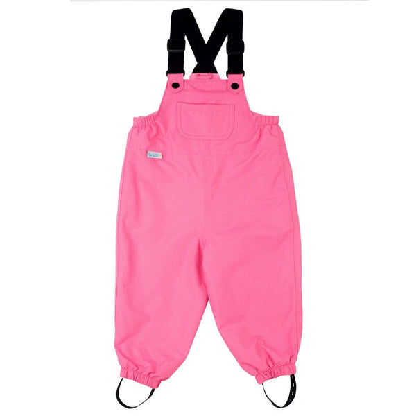 Cozy Dry Rain + Snow Bib Pants - Watermelon Pink - Fawn & Doe Baby Co.