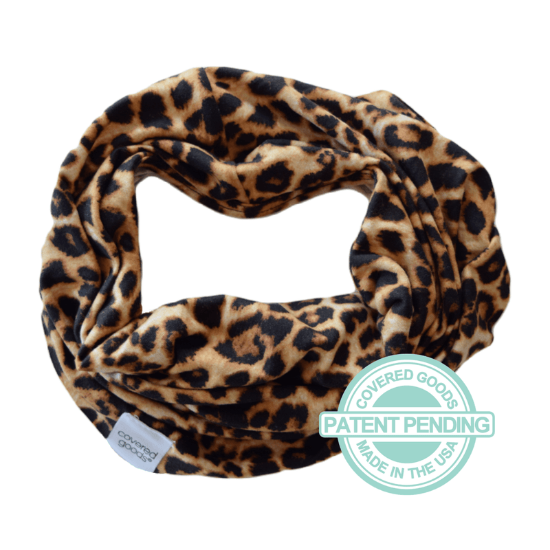 Face Cover Scarf- Leopard - Fawn & Doe Baby Co.