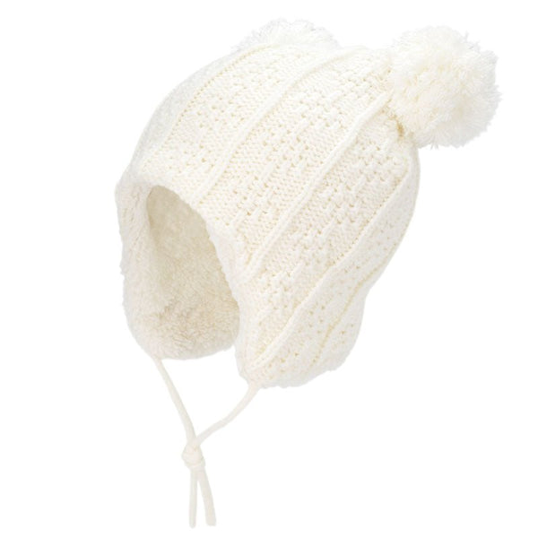 Knit Beanie - Cream Bear - Fawn & Doe Baby Co.