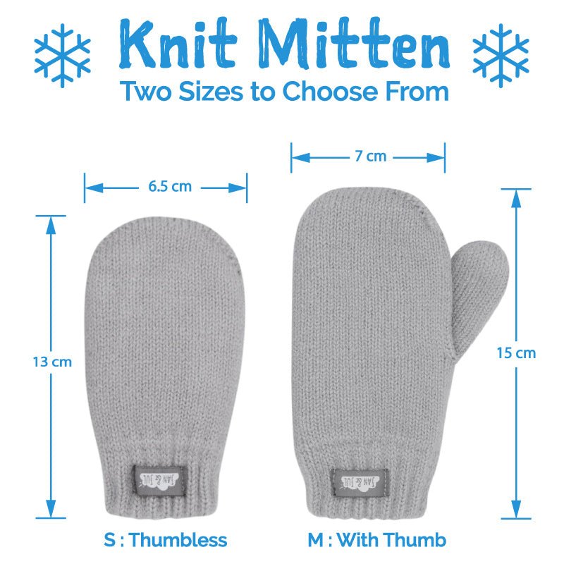 Knit Mittens - Heather Grey - Fawn & Doe Baby Co.