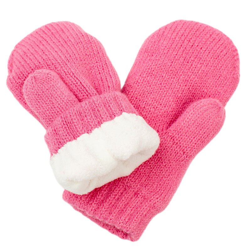Knit Mittens - Watermelon Pink - Fawn & Doe Baby Co.