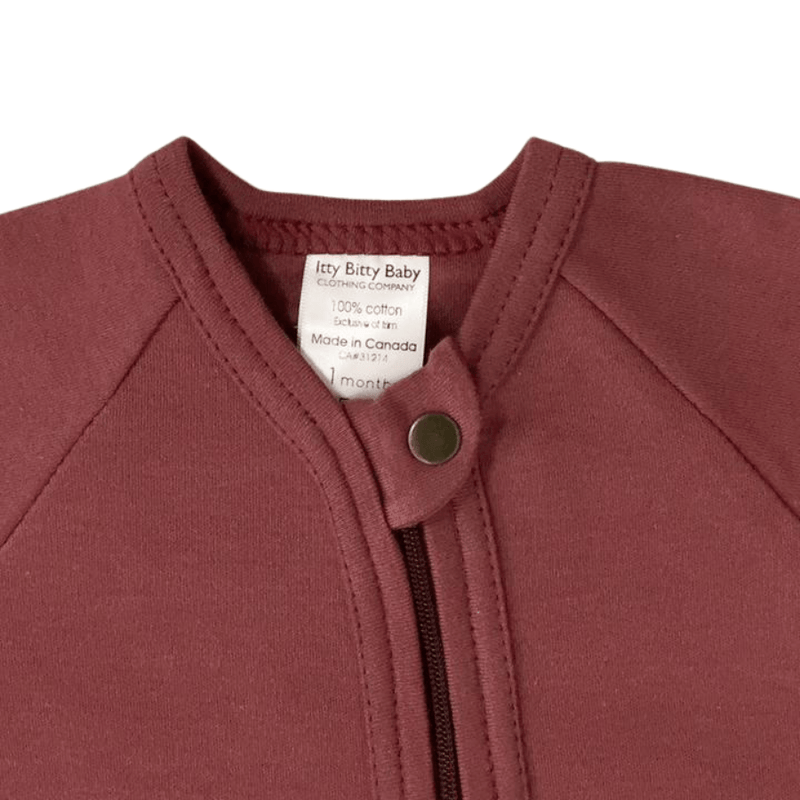 Minimalist Zipper Sleeper - Crushed Berry - Fawn & Doe Baby Co.