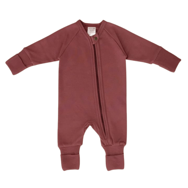 Minimalist Zipper Sleeper - Crushed Berry - Fawn & Doe Baby Co.