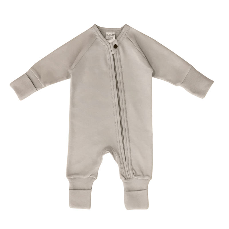 Minimalist Zipper Sleeper- Granite Stone - Fawn & Doe Baby Co.