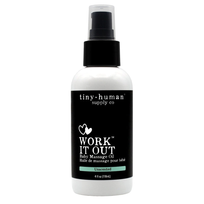 Tiny Human work it out baby massage oil spray bottle
